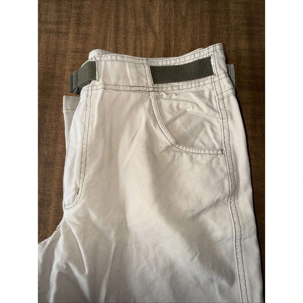 Ruff Hewn Men's Belted Cargo Pants Cotton Beige Size 34x34‎